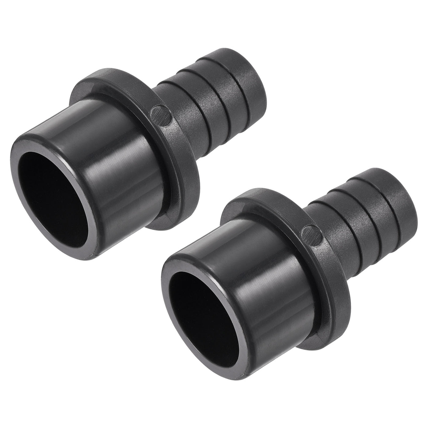 Harfington 2Pcs PVC Pipe Fitting 20mm Barbed x 32mm OD Spigot Straight Hose Connector Black
