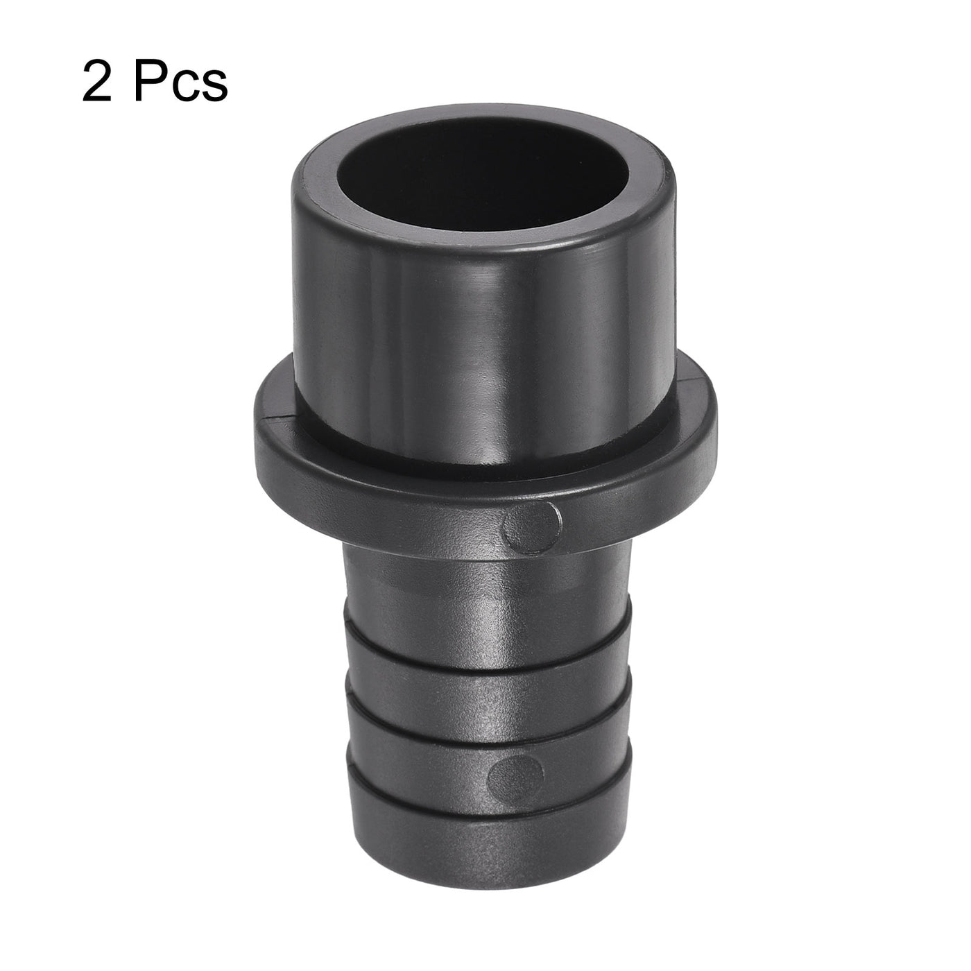 Harfington 2Pcs PVC Pipe Fitting 25mm Barbed x 32mm OD Spigot Straight Hose Connector Black
