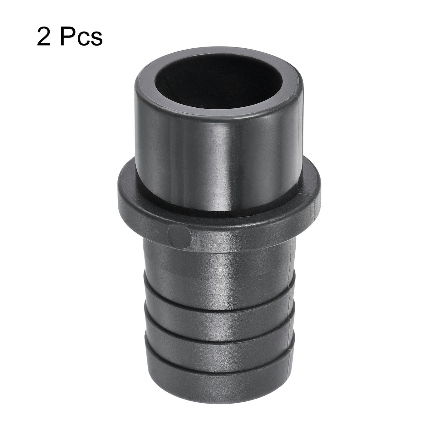 Harfington 2Pcs PVC Pipe Fitting 30mm Barbed x 32mm OD Spigot Straight Hose Connector Black