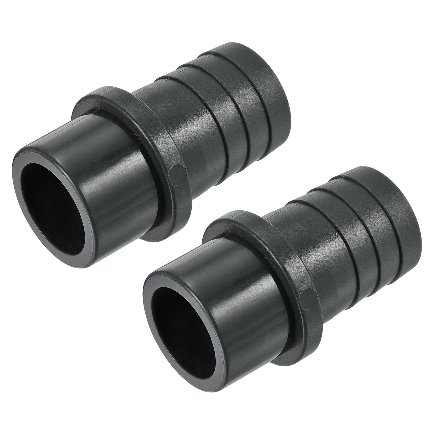 Harfington 2Pcs PVC Pipe Fitting 30mm Barbed x 32mm OD Spigot Straight Hose Connector Black