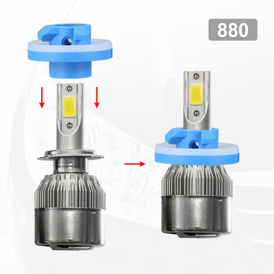 Harfington 2pcs 880 LED Headlight Adapter Base Bulb Sockets Retainer Holder Universal for Car Blue