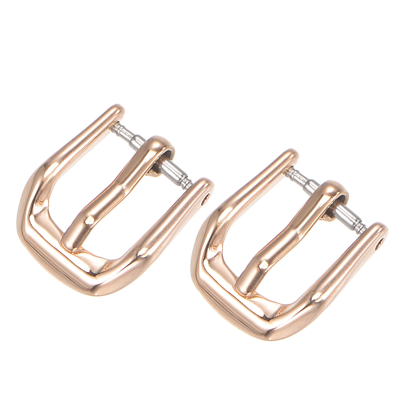 Uxcell Uxcell Watch SUS316 Polished PVD Buckle, Rose Gold Tone for 16mm Width Watch Bands 2Pcs