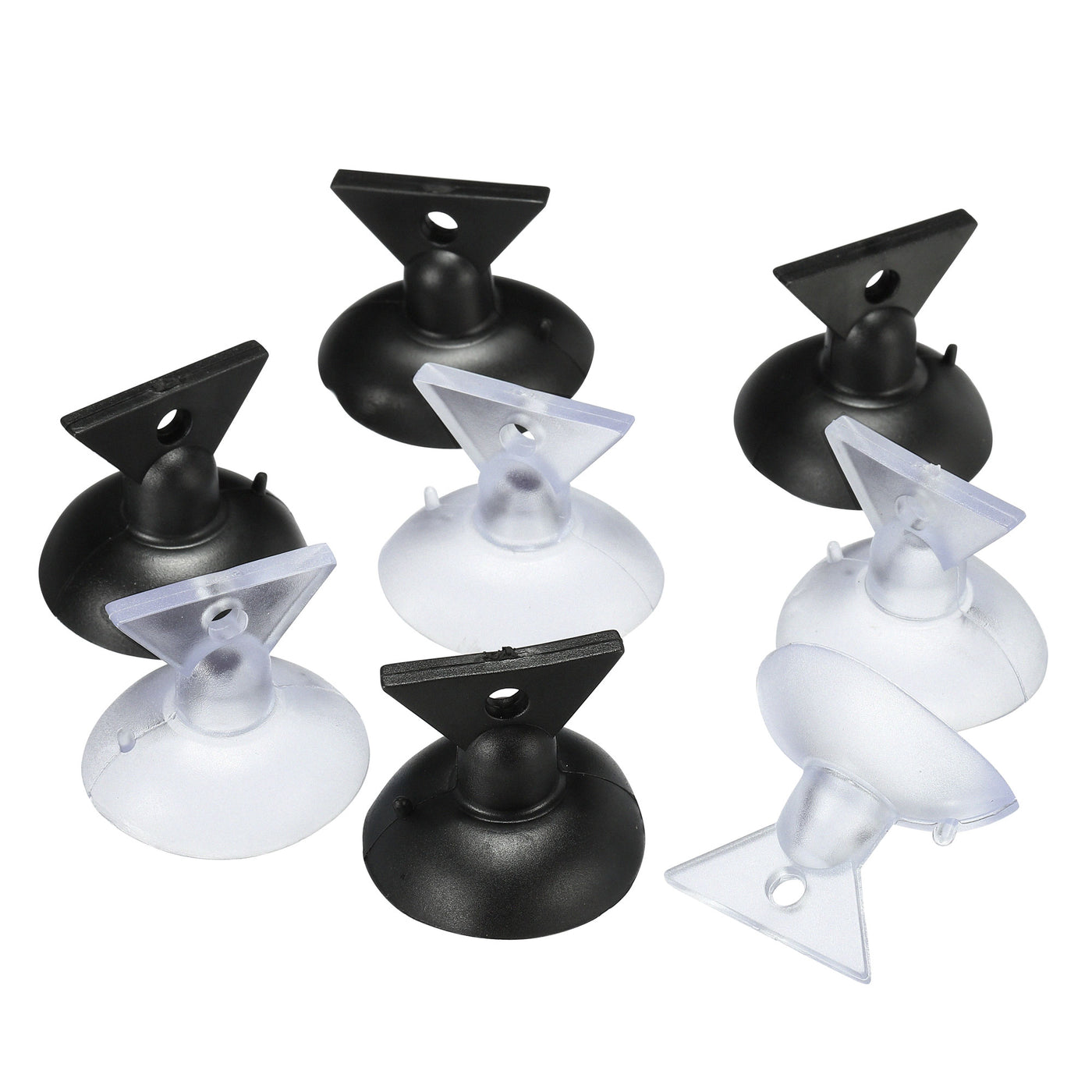 Harfington Bulb Changers, Suction Cup Light Lamp Replacing Tools for GU10 MR16 Bulbs, Black and Clear PVC, Pack of 8