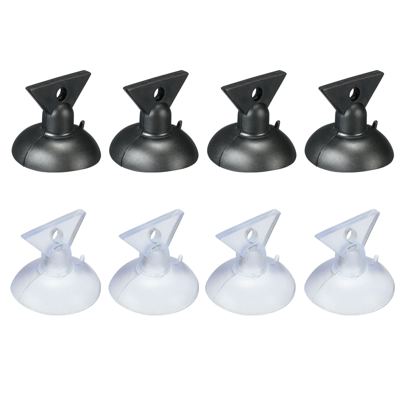 Harfington Bulb Changers, Suction Cup Light Lamp Replacing Tools for GU10 MR16 Bulbs, Black and Clear PVC, Pack of 8