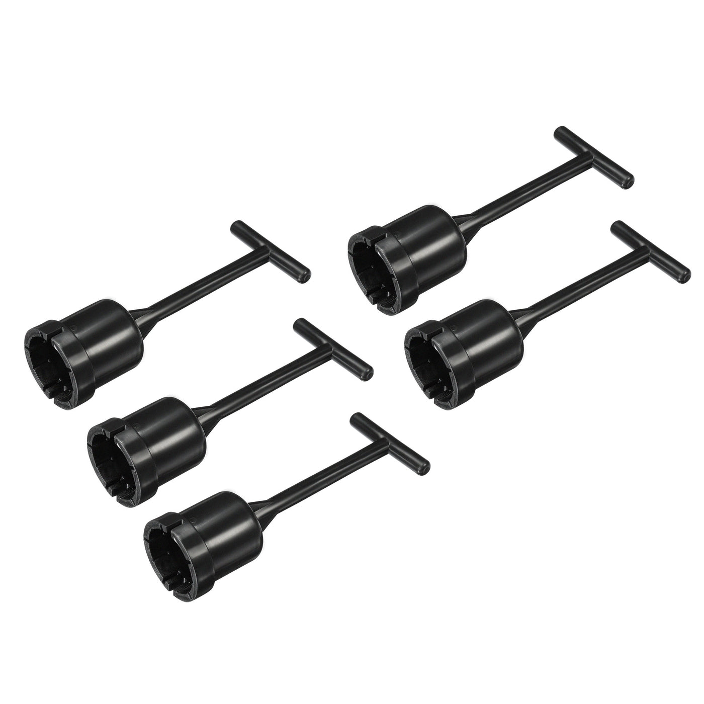 Harfington E12 Shade Ring Removal Tool T Type 31mm Dia Light Replacing Accessories Black Plastic, Pack of 5