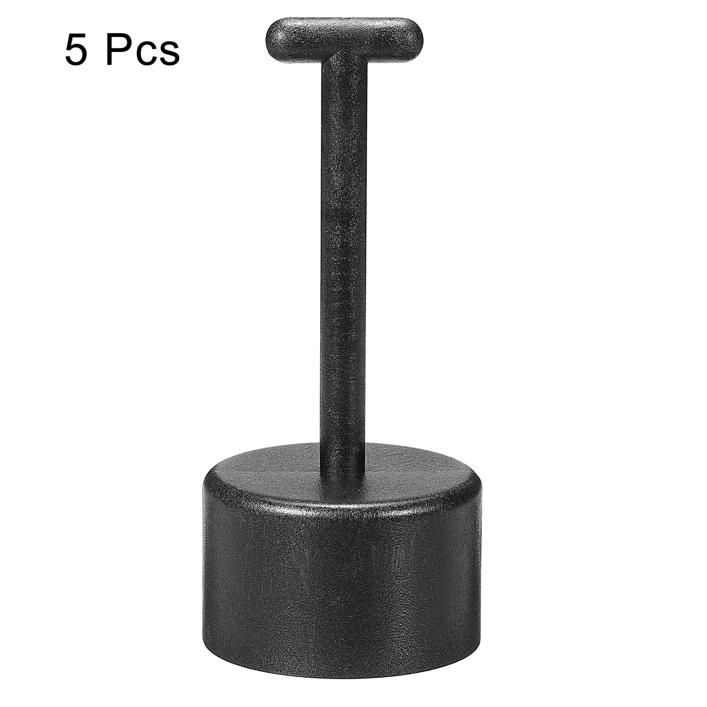 Harfington 10 Teeth E26/E27 Socket Ring Removal Tool T Type for Medium Base, Light Replacing Accessories Black Plastic, Pack of 5
