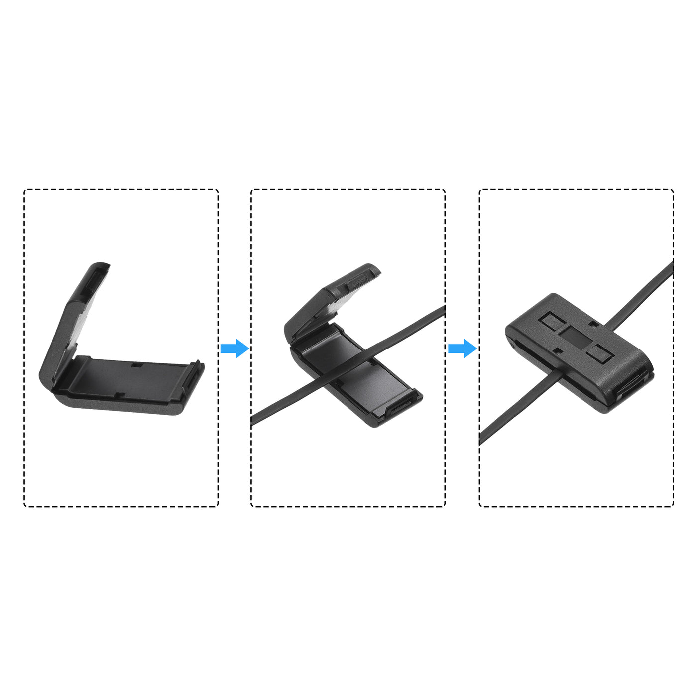 Harfington Ferrite Cores Cable Clips Inner 28x1.8mm RFI EMI Noise Filter for Video 5Pcs