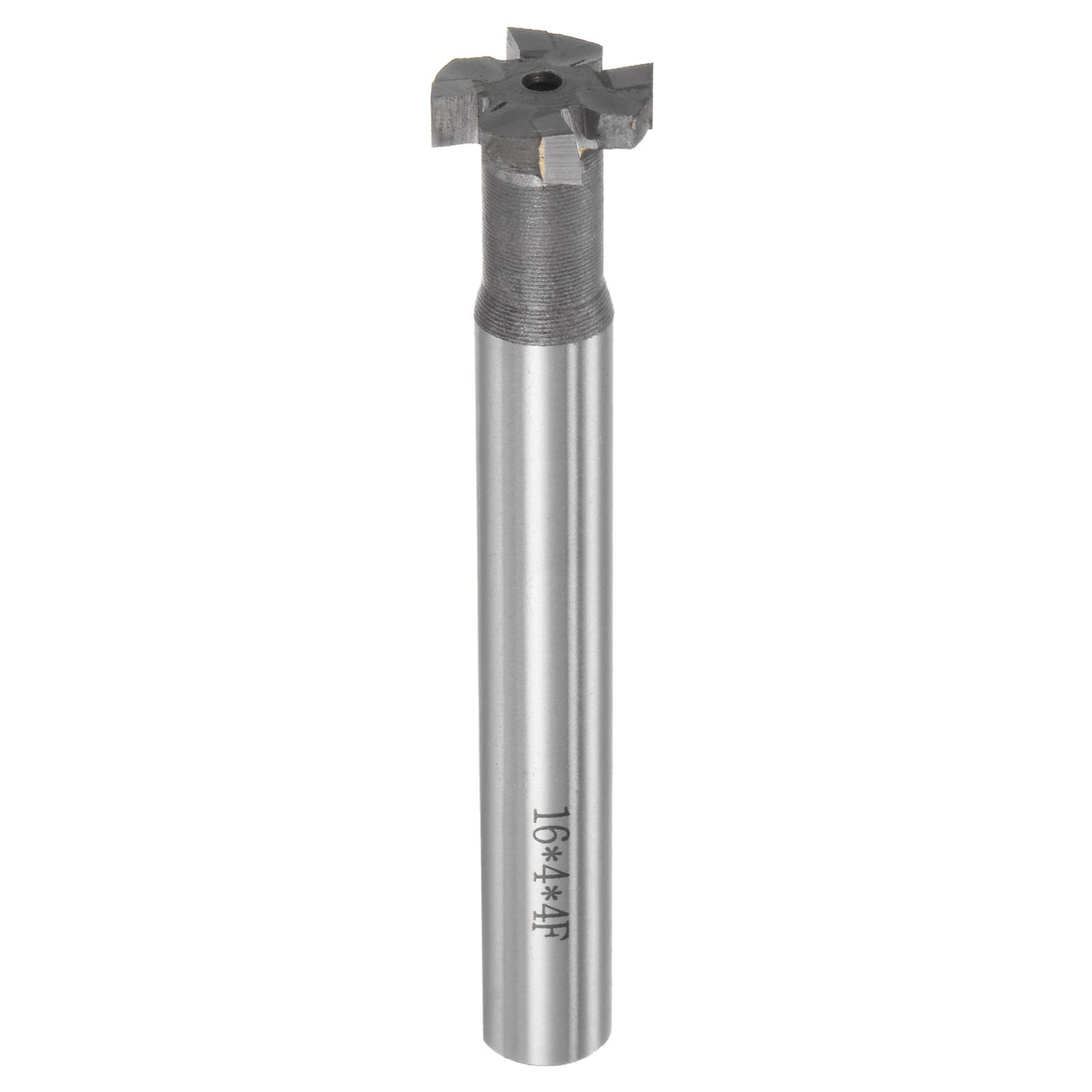 uxcell Uxcell 4mm Depth 16mm Cutting Dia 10mm Shank Carbide Tip 4 Flute T-Slot Milling Cutter