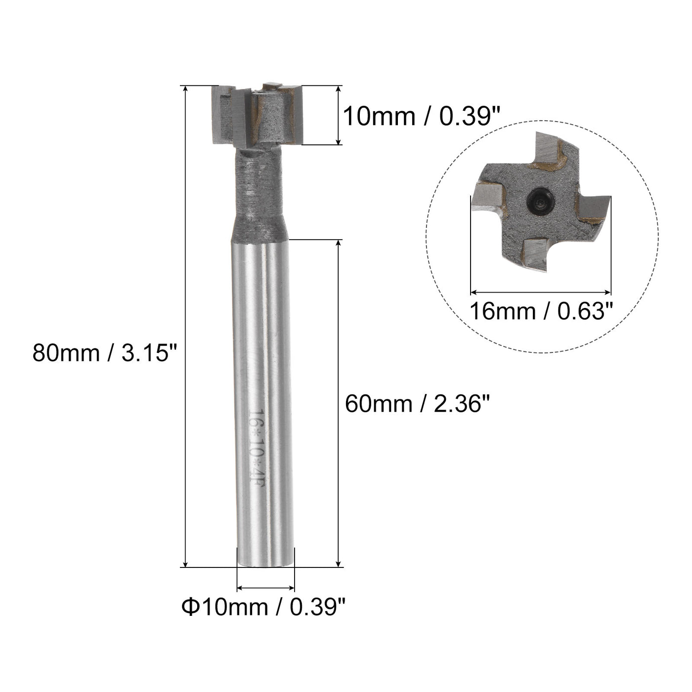 uxcell Uxcell Carbide Tip Flute T-Slot Milling Cutter