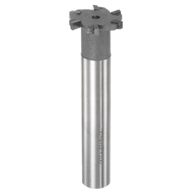 Harfington Uxcell 4mm Depth 30mm Cutting Dia 16mm Shank Carbide Tip 6 Flute T-Slot Milling Cutter