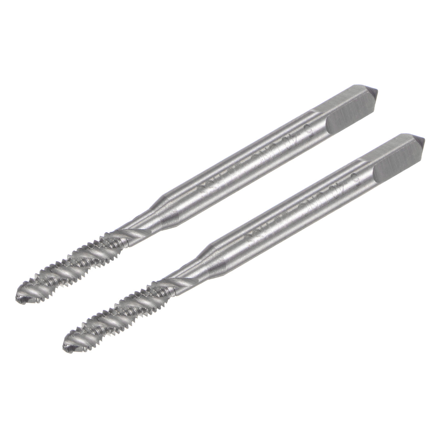 uxcell Uxcell 5-40 UNC 2B High Speed Steel Uncoated Machine Spiral Flutes Threading Tap 2pcs