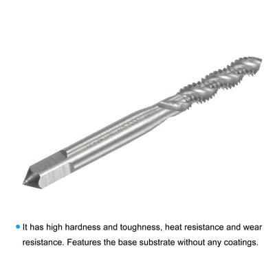 Harfington Uxcell 12-24 UNC 2B High Speed Steel Uncoated Machine Spiral Flutes Threading Tap
