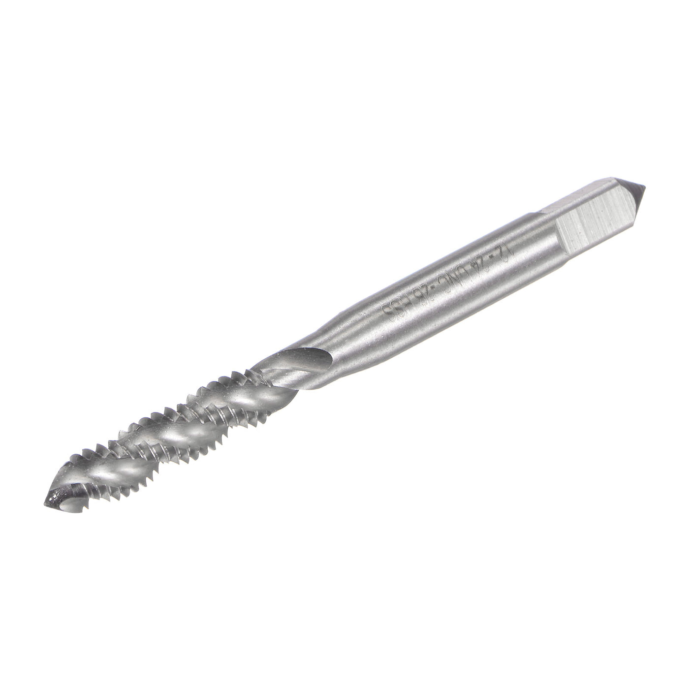 uxcell Uxcell 12-24 UNC 2B High Speed Steel Uncoated Machine Spiral Flutes Threading Tap