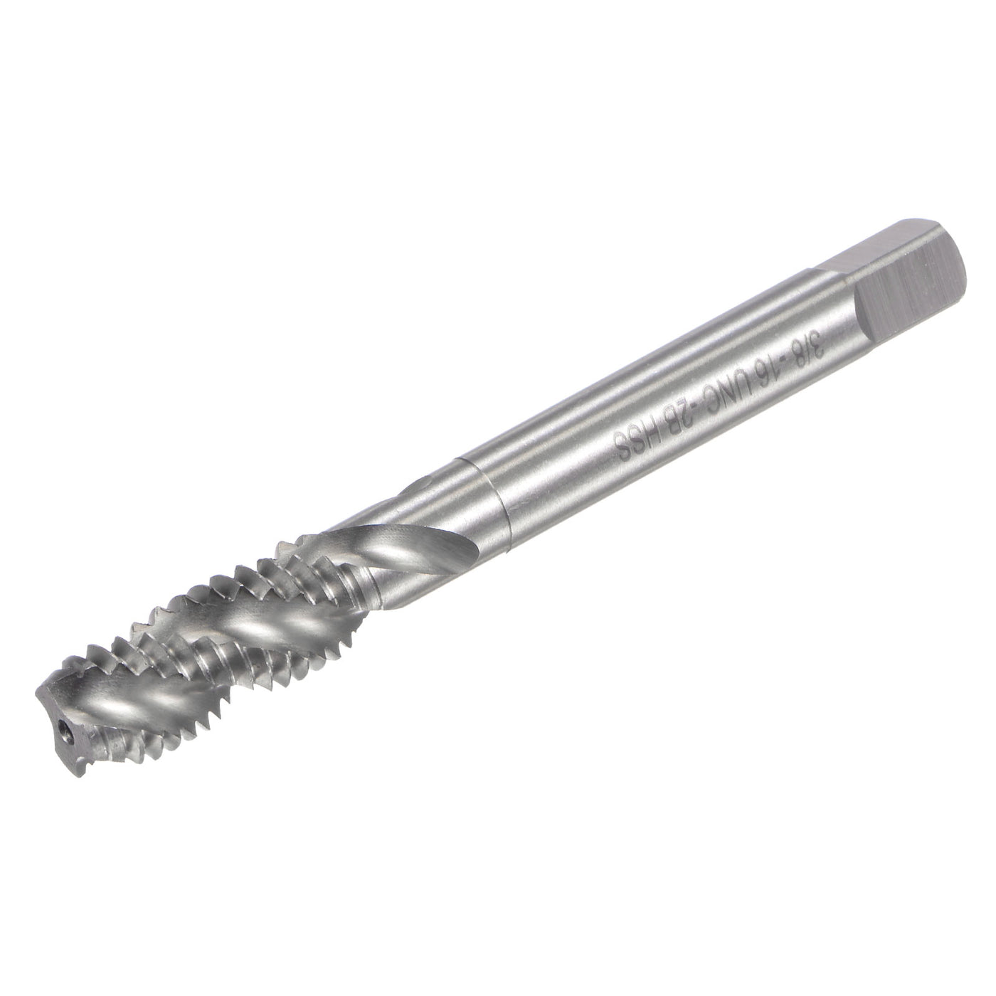 uxcell Uxcell 3/8-16 UNC 2B High Speed Steel Uncoated Machine Spiral Flutes Threading Tap