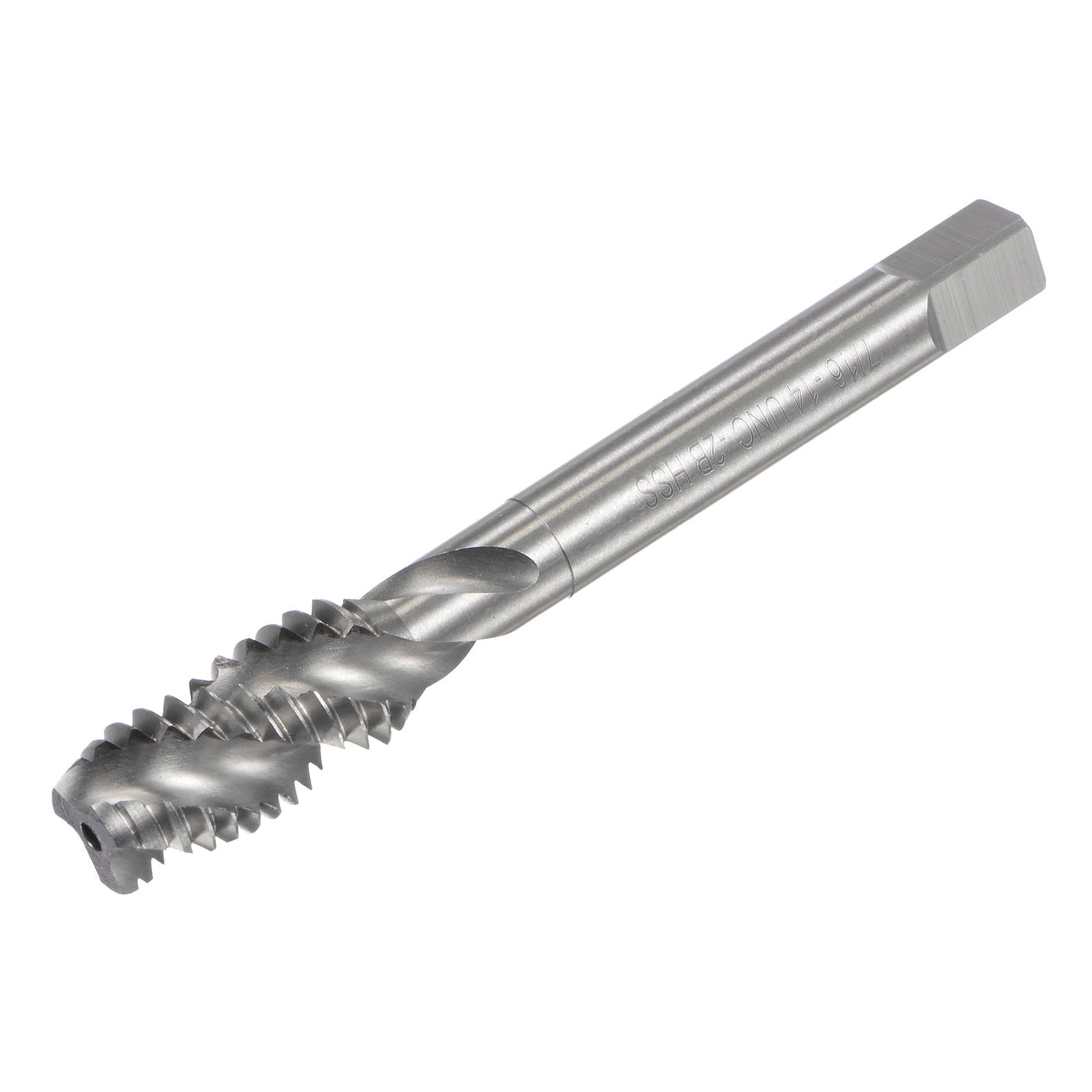 uxcell Uxcell 7/16-14 UNC 2B High Speed Steel Uncoated Machine Spiral Flutes Threading Tap