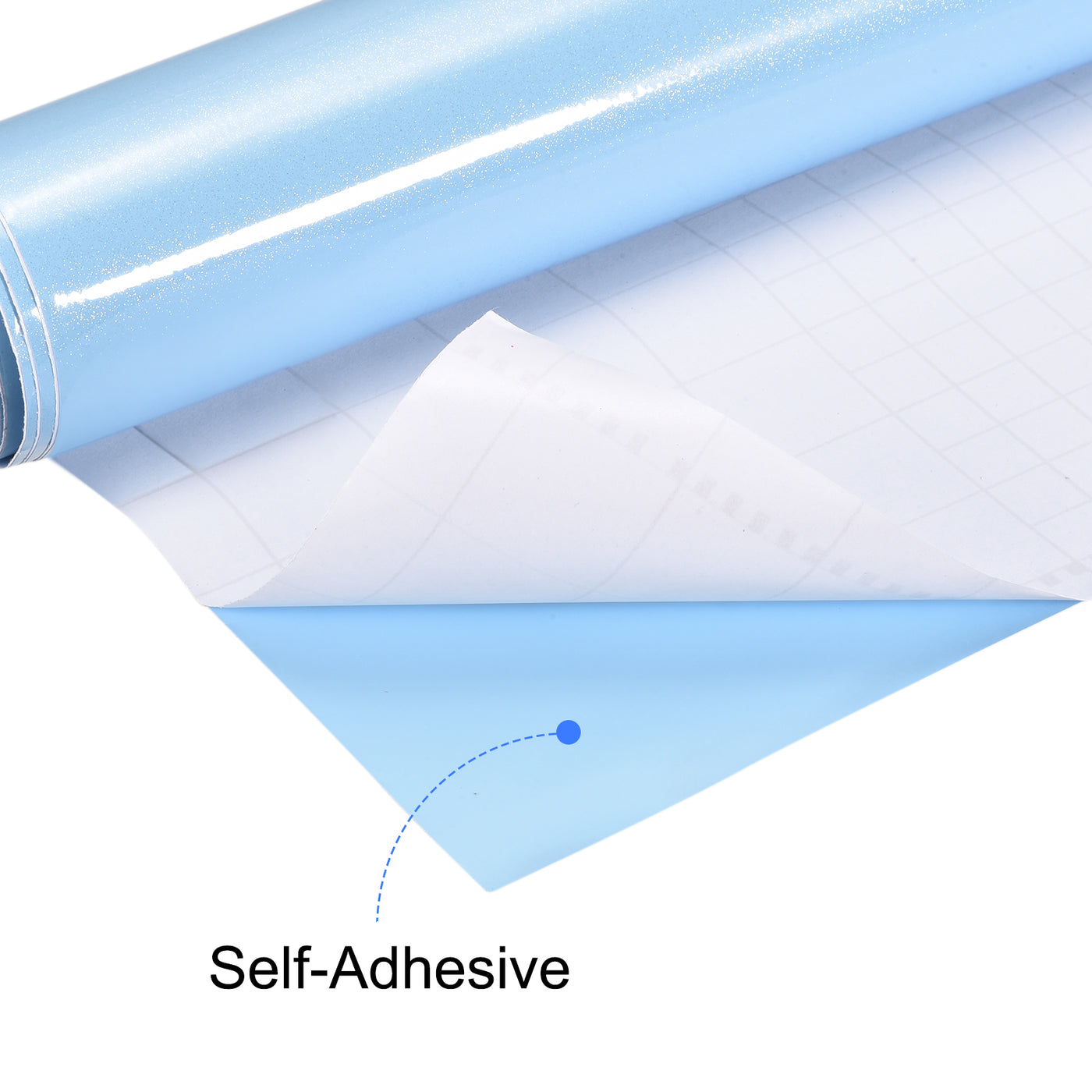 uxcell Uxcell Self-Adhesive Contact Paper, 600x950mm PVC Sticky Wallpaper Blue 4pcs