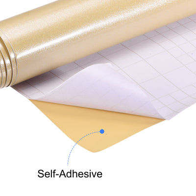 Harfington Uxcell Self-Adhesive Contact Paper, 600x950mm PVC Sticky Wallpaper Champagne 2pcs