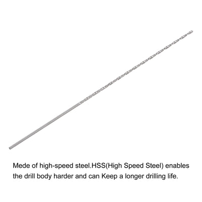 Harfington Uxcell 5 Pcs 1.2mm Mini Twist Drill Bits, High-Speed Steel Extra Long Drill Bit 100mm
