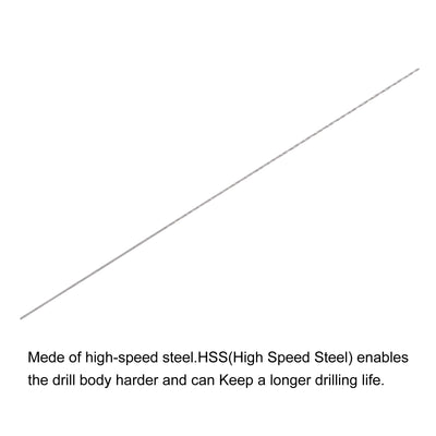 Harfington Uxcell 5 Pcs 0.5mm Mini Twist Drill Bits, High-Speed Steel Extra Long Drill Bit 100mm