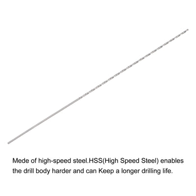 Harfington Uxcell 5 Pcs 0.9mm Mini Twist Drill Bits, High-Speed Steel Extra Long Drill Bit 100mm