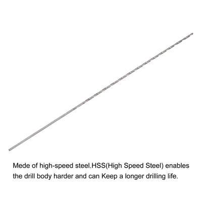 Harfington Uxcell 10 Pcs 1mm Mini Twist Drill Bits, High-Speed Steel Extra Long Drill Bit 100mm