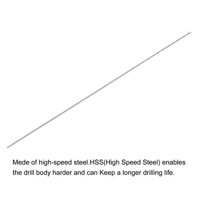Harfington Uxcell 5 Pcs 0.8mm Mini Twist Drill Bits, High-Speed Steel Extra Long Drill Bit 120mm