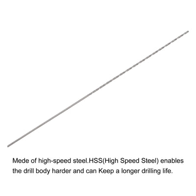 Harfington Uxcell 5 Pcs 1mm Mini Twist Drill Bits, High-Speed Steel Extra Long Drill Bit 120mm