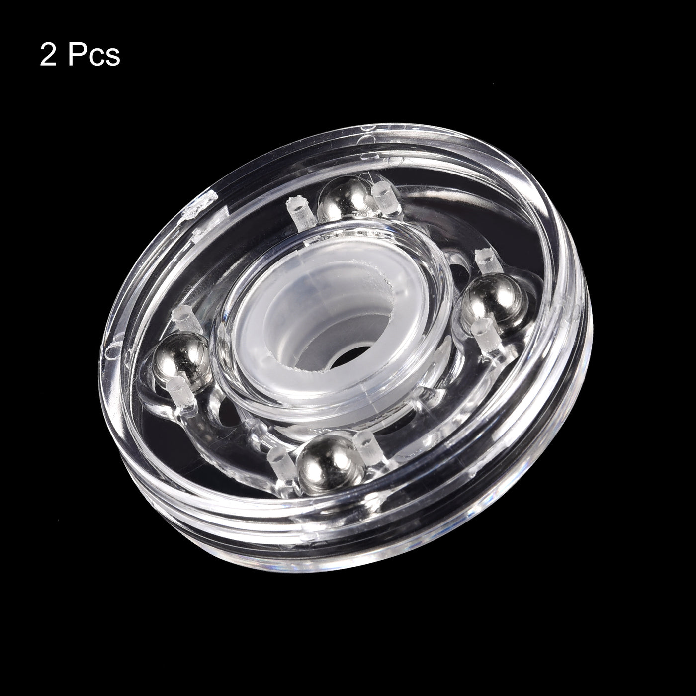 Harfington 2inch Rotating Swivel Stand with Steel Ball Lazy Susan Base Turntable Clear 2Pcs