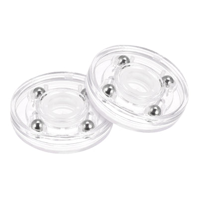 Harfington 2inch Rotating Swivel Stand with Steel Ball Lazy Susan Base Turntable Clear 2Pcs