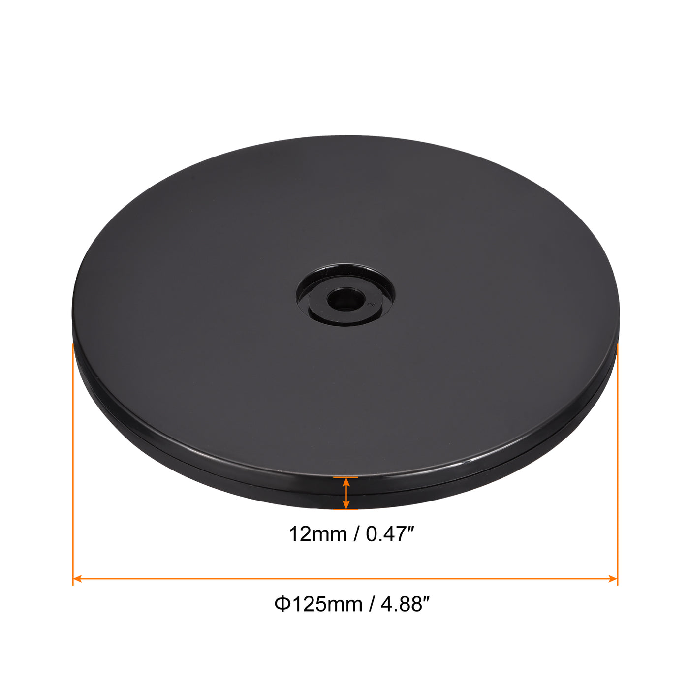 Harfington 5inch Rotating Swivel Stand with Steel Ball Lazy Susan Base Turntable Black 3Pcs