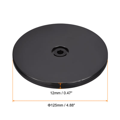 Harfington 5inch Rotating Swivel Stand with Steel Ball Lazy Susan Base Turntable Black 3Pcs