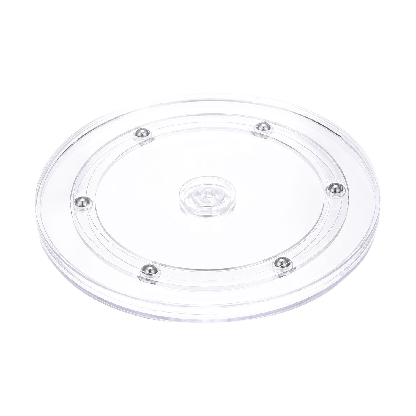 Harfington 7inch Rotating Swivel Stand with Steel Ball Lazy Susan Base Turntable Clear