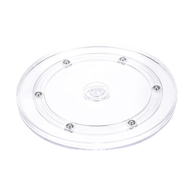 Harfington 7inch Rotating Swivel Stand with Steel Ball Lazy Susan Base Turntable Clear