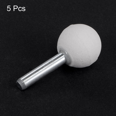Harfington Uxcell Abrasive Ball Mounted Stone Grinding Bits 1/4" Shank 0.87" Diameter 5pcs