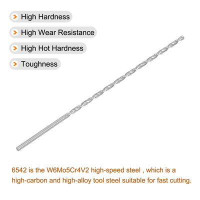 Harfington Uxcell 6542 High Speed Steel Twist Drill Bit, 4.5mm Drill Dia. 250mm Length