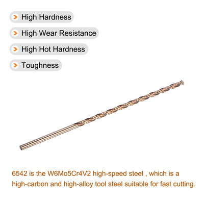 Harfington Uxcell M35 High Speed Steel Twist Drill Bit, Gold Oxide 5.5mm Drill Dia. 200mm Length