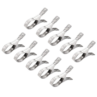 Harfington Uxcell Tablecloth Clips - 145mm Stainless Steel Clamps for Fixing Table Cloth Hanging Clothes, 10 Pcs