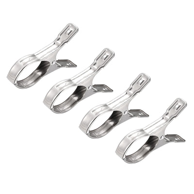 Harfington Uxcell Tablecloth Clips - 145mm Stainless Steel Clamps for Fixing Table Cloth Hanging Clothes, 4 Pcs