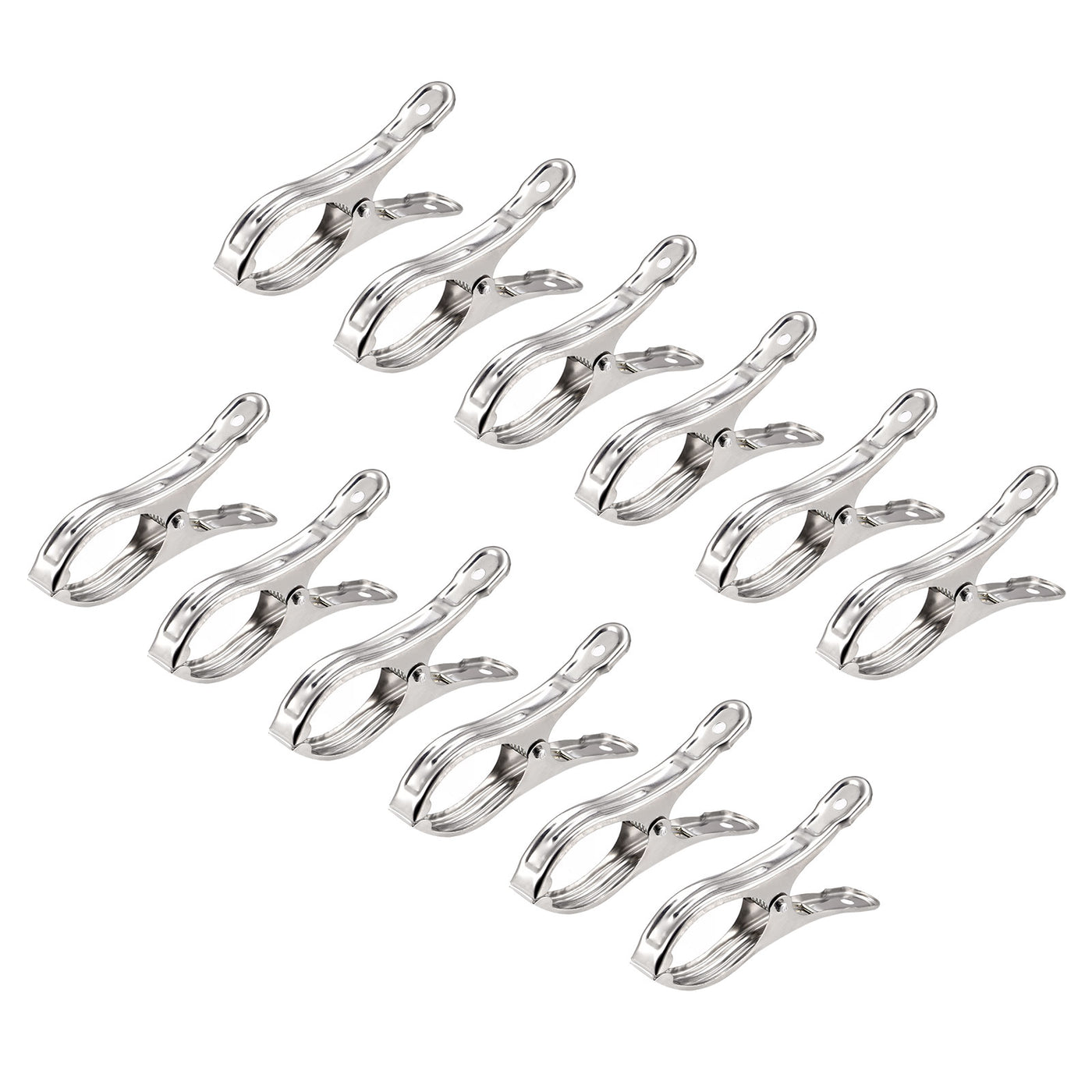 uxcell Uxcell Tablecloth Clips - 90mm Stainless Steel Clamps for Fixing Table Cloth Hanging Clothes, 12 Pcs