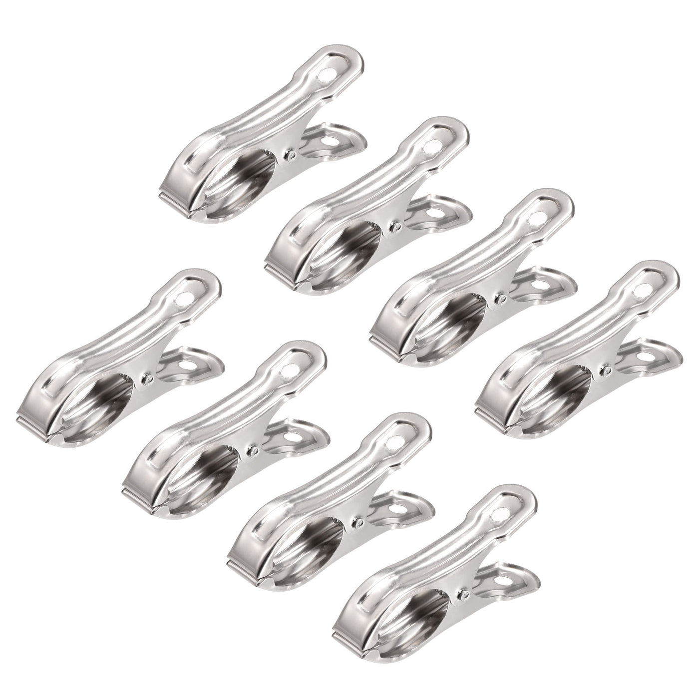 uxcell Uxcell Tablecloth Clips - 55mm Stainless Steel Clamps for Fixing Table Cloth Hanging Clothes, 24 Pcs