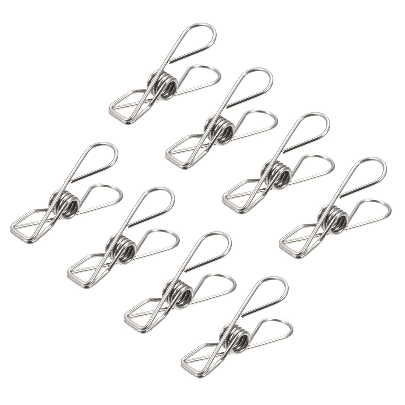 uxcell Uxcell Tablecloth Clips - 50mm Stainless Steel Wire Clamps for Fixing Table Cloth Hanging Clothes, 24 Pcs