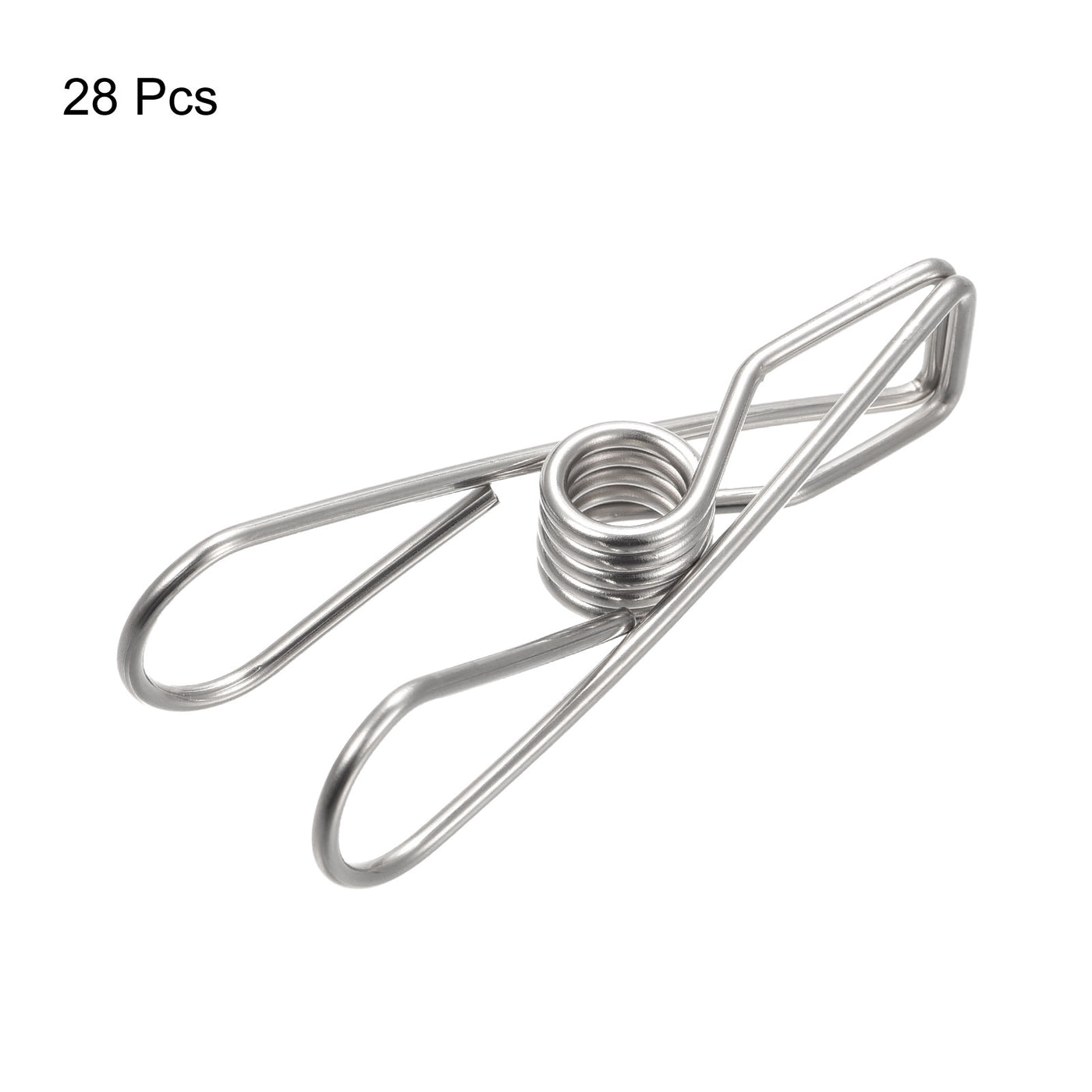 uxcell Uxcell Tablecloth Clips - 65mm Stainless Steel Wire Clamps for Fixing Table Cloth Hanging Clothes, 28 Pcs