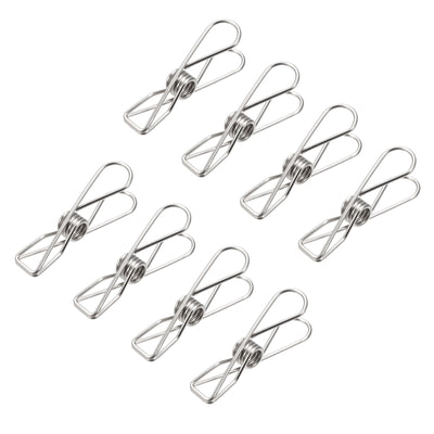 Harfington Uxcell Tablecloth Clips - 65mm Stainless Steel Wire Clamps for Fixing Table Cloth Hanging Clothes, 28 Pcs