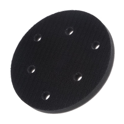 Harfington Uxcell 5 Inch 6 Holes Sponge Interface Pad Soft Density Hook and Loop Cushion Buffer Backing Pad for Electric Sander