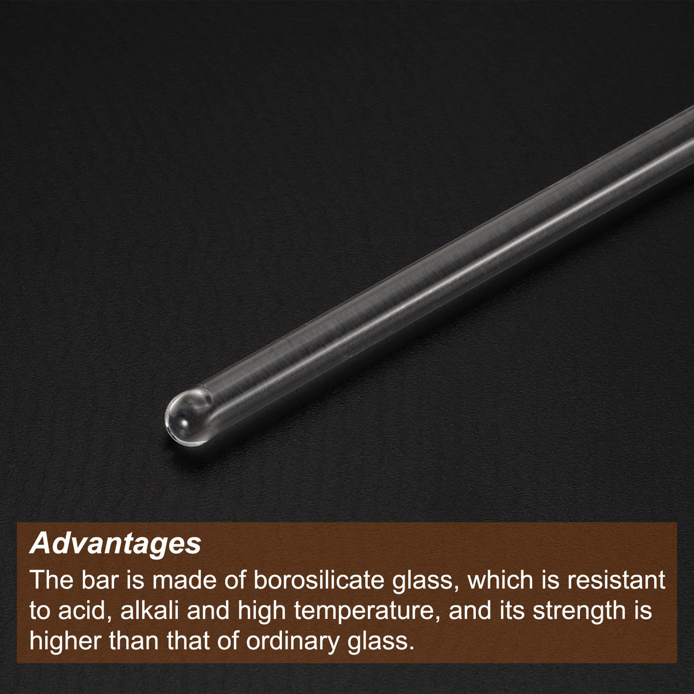 Harfington Borosilicate Glass Stick Stir Rod Mixing Tools