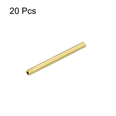 Harfington Uxcell Brass Tube 3.5mm OD 0.5mm Wall Thickness 30mm Length Pipe Tubing for DIY 20 Pcs