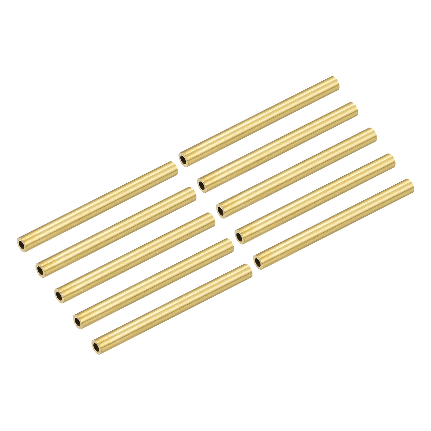 Uxcell Uxcell Brass Tube 3.5mm OD 0.5mm Wall Thickness 30mm Length Pipe Tubing for DIY 20 Pcs