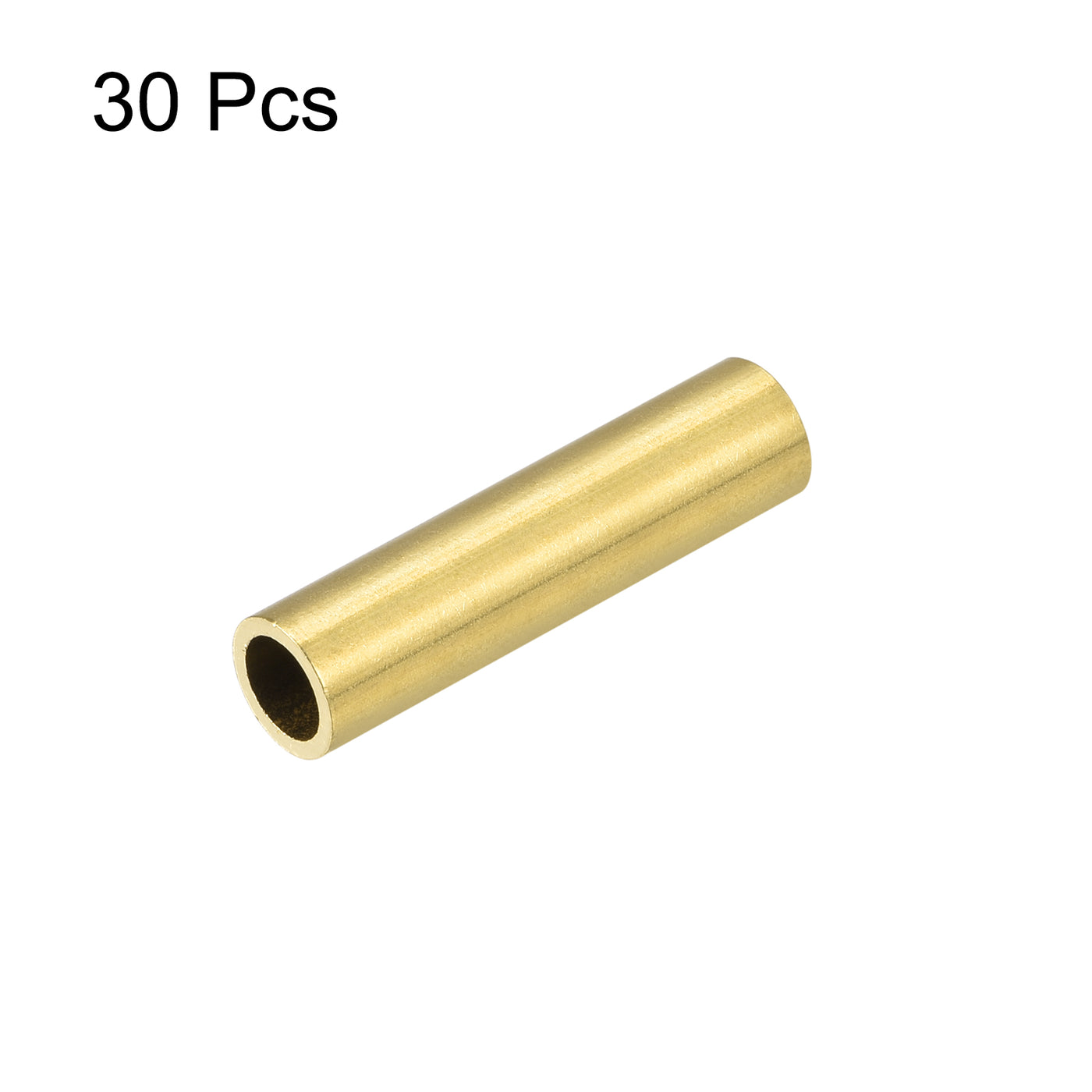 uxcell Uxcell Brass Tube 7.5mm OD 1mm Wall Thickness 30mm Length Pipe Tubing for DIY 25 Pcs