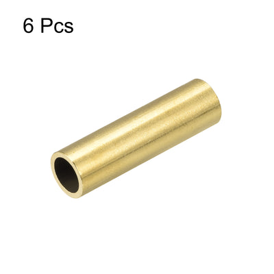 Harfington Uxcell Brass Tube 9.5mm OD 1mm Wall Thickness 30mm Length Pipe Tubing for DIY 6 Pcs