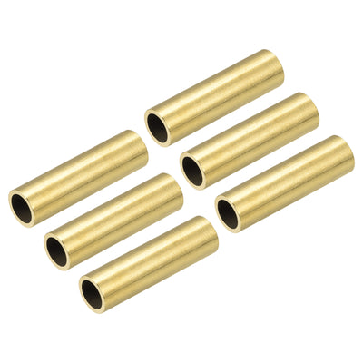 Harfington Uxcell Brass Tube 9.5mm OD 1mm Wall Thickness 30mm Length Pipe Tubing for DIY 6 Pcs